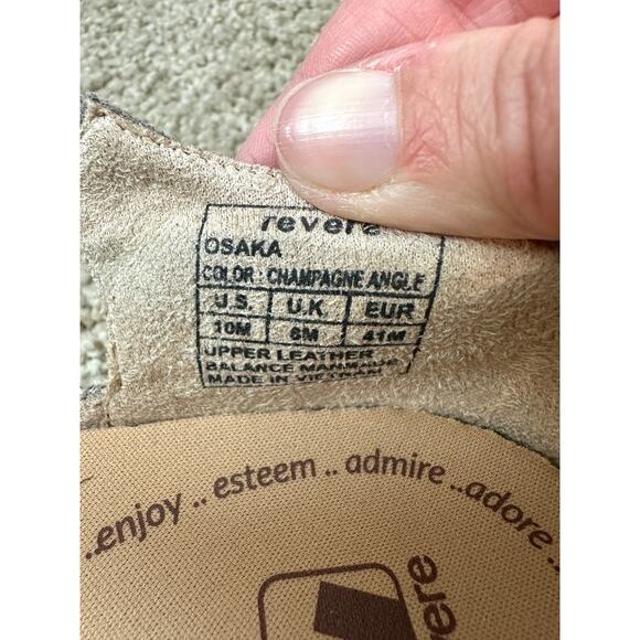 REVERE | Osaka Champagne Angle Leather Mary Jane Shoes | Women’s Size 10 - Picture 6 of 7